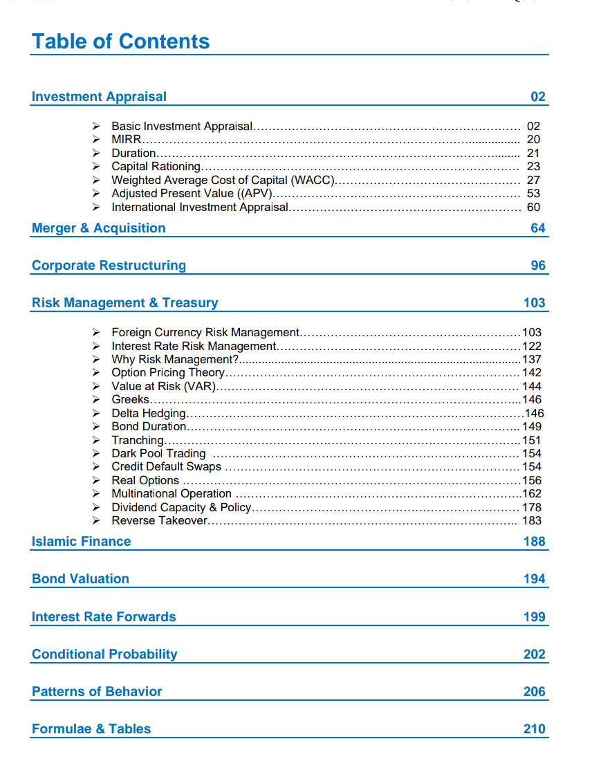 AFM – Advanced Financial Management (Complete Revision Notes Pack)